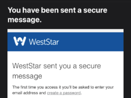 Sent a secure message